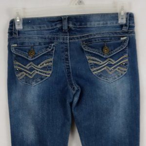 Bongo Distressed Studded Bootcut Jeans Sz 3